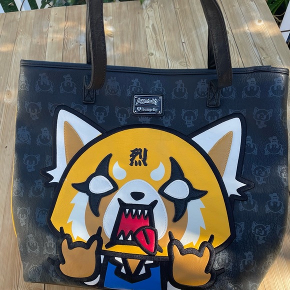 Loungefly Aggretsuko Black and Yellow Tote - Picture 4 of 12